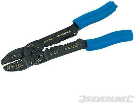 Pinza strumento spellacavi isolamento per elettricista Silverline 230 mm