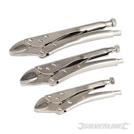 Pinza autobloccante Silverline set pinze 3pz grip morsetto morsa acciaio - Eternal Brico