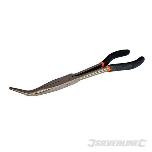 Pinza becco lungo curvo Silverline in acciaio manico antiscivolo 280 mm Offerta