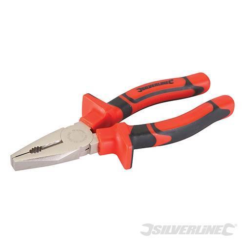 Pinza Silverline per elettricista 180mm acciaio cromo antiscivolo Offerta Silverline