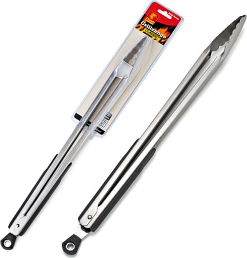 Pinze da barbecue e cucina in acciaio Inox 45 cm BBQ per griglia e arrosto