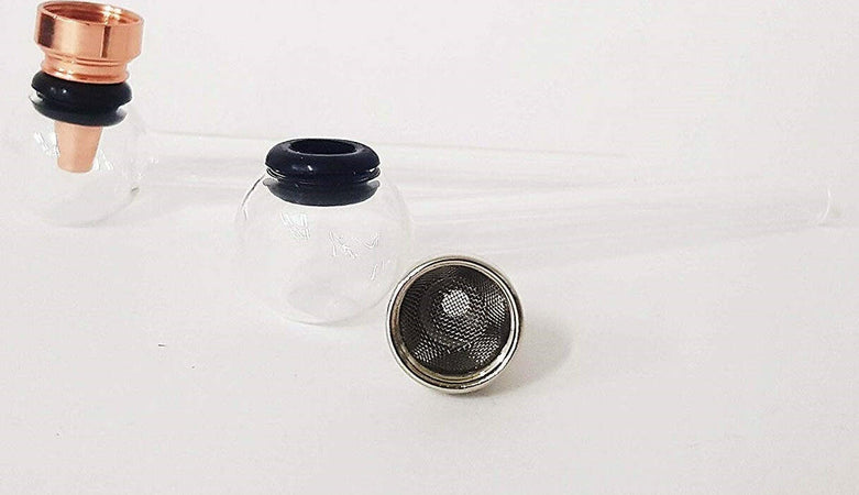 Pipa Pipetta Vetro Trasparente Amsterdam Tabacco Fumo Erba Narghile Pipe Glass Articoli per Fumatori Trade Shop italia - Napoli, Commerciovirtuoso.it