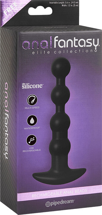 Sfere vibranti anali XL 17 cm nero USB 7 modalità concatenazione progressiva
