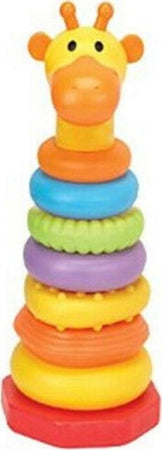Piramide-Ad-Anelli-Giraffa-7-Anelli-Prima-Infanzia-Kidz-Corner-Toy