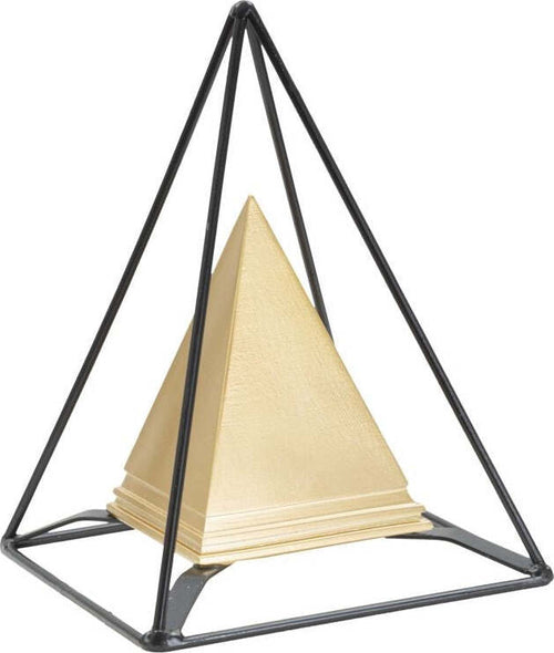 Piramide Gold C/Ferro Cm 15X15X21 Casa e cucina/Decorazioni per interni/Accessori decorativi/Soprammobili Led Mall Home - Napoli, Commerciovirtuoso.it
