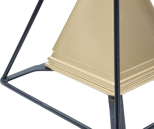 Piramide Gold C/Ferro Cm 15X15X21 Casa e cucina/Decorazioni per interni/Accessori decorativi/Soprammobili Led Mall Home - Napoli, Commerciovirtuoso.it