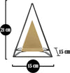 Piramide Gold C/Ferro Cm 15X15X21 Casa e cucina/Decorazioni per interni/Accessori decorativi/Soprammobili Led Mall Home - Napoli, Commerciovirtuoso.it