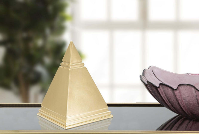Piramide Gold Cm 11,5X11,5X15,5 Casa e cucina/Decorazioni per interni/Accessori decorativi/Soprammobili Led Mall Home - Napoli, Commerciovirtuoso.it