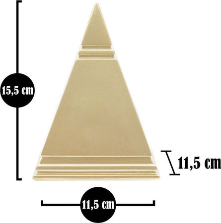 Piramide Gold Cm 11,5X11,5X15,5 Casa e cucina/Decorazioni per interni/Accessori decorativi/Soprammobili Led Mall Home - Napoli, Commerciovirtuoso.it