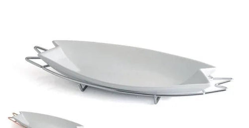 Pirofila Evviva 3885 – Amici a Cena Ovale con Supporto in Acciaio