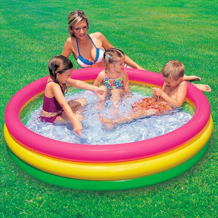 Piscina 3 Anelli Gonfiabile Colore Verde Giallo Fucsia 114 X 25 Cm Bambini 57412 Giochi e giocattoli/Sport e giochi all'aperto/Giochi aquatici e piscine per bambini/Piscinette per bambini Trade Shop italia - Napoli, Commerciovirtuoso.it