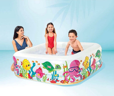 Piscina Acquario Quadrata 159x159x50 Cm Per Bambini 3+ Anni 340 Lt Estate 57471 Giochi e giocattoli/Sport e giochi all'aperto/Giochi aquatici e piscine per bambini/Piscinette per bambini Trade Shop italia - Napoli, Commerciovirtuoso.it