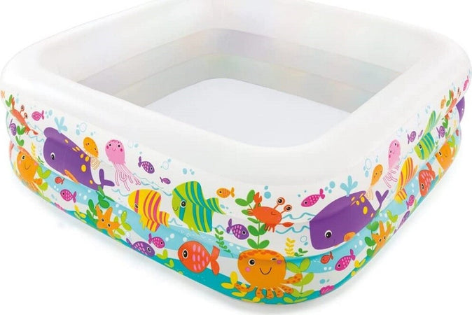 Piscina Acquario Quadrata 159x159x50 Cm Per Bambini 3+ Anni 340 Lt Estate 57471 Giochi e giocattoli/Sport e giochi all'aperto/Giochi aquatici e piscine per bambini/Piscinette per bambini Trade Shop italia - Napoli, Commerciovirtuoso.it