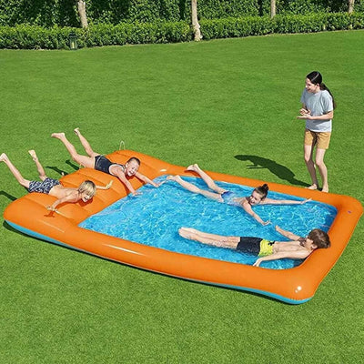Piscina Acquascivolo Con Scivolo Acqua E Spruzzi 341 X 213 Cm Pvc Arancione Giocattoli e infanzia > Piscine > Canotti e Gonfiabili Trade Shop italia - Napoli, Commerciovirtuoso.it