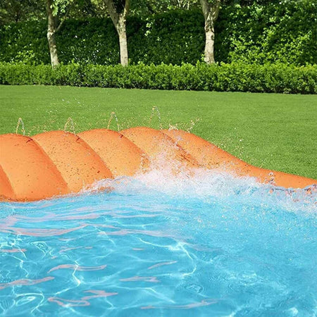 Piscina Acquascivolo Con Scivolo Acqua E Spruzzi 341 X 213 Cm Pvc Arancione Giocattoli e infanzia > Piscine > Canotti e Gonfiabili Trade Shop italia - Napoli, Commerciovirtuoso.it