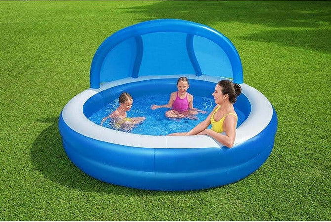 Piscina Familiare 241x241x140 Cm Gonfiabile Rotonda Con Tettuccio Seduta 54337 Giochi e giocattoli/Sport e giochi all'aperto/Giochi aquatici e piscine per bambini/Canotti e gonfiabili galleggianti Trade Shop italia - Napoli, Commerciovirtuoso.it