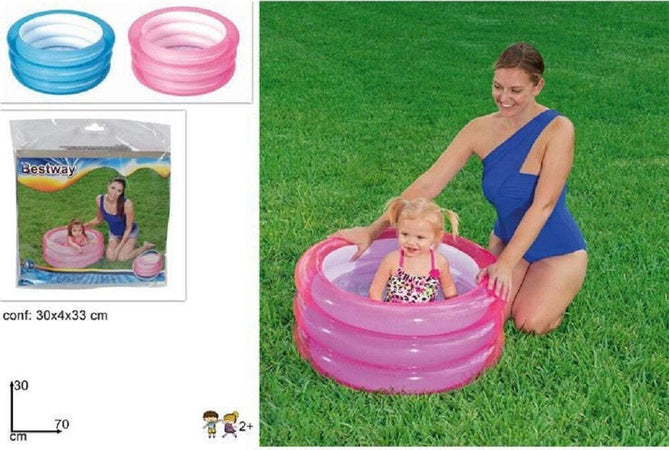 Piscina Fondo Gonfiabile Per Bambini A 3 Anelli 70x30cm 2 Colori Assortiti 51033 Giochi e giocattoli/Sport e giochi all'aperto/Giochi aquatici e piscine per bambini/Canotti e gonfiabili galleggianti Trade Shop italia - Napoli, Commerciovirtuoso.it