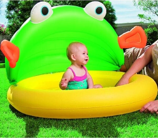 Piscina Forma Rana Con Parasole Per Bambini 152 X 30 Cm Da Giardino Mare Giochi e giocattoli/Sport e giochi all'aperto/Giochi aquatici e piscine per bambini/Piscinette per bambini Trade Shop italia - Napoli, Commerciovirtuoso.it