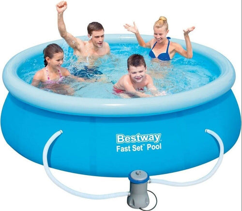 Piscina Fuori Terra Rotonda Gonfiabile 244x61cm Fast Set Con Pompa Filtro 57450 Giardino e giardinaggio/Piscine vasche idromassaggio e accessori/Piscine/Piscine fuoriterra Trade Shop italia - Napoli, Commerciovirtuoso.it