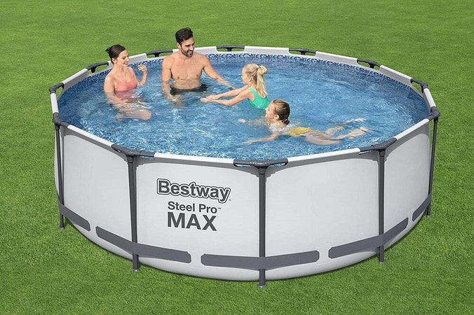 Piscina Fuori Terra Rotonda Steel Pro Max 366x100 Cm 9150lt Pompa Scaletta 56418 Giardino e giardinaggio/Piscine vasche idromassaggio e accessori/Piscine/Piscine fuoriterra Trade Shop italia - Napoli, Commerciovirtuoso.it