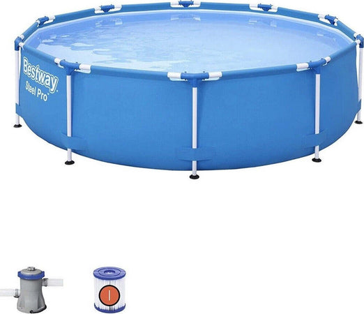 Piscina Fuori Terra Steel Pro 305x76cm Set Rotonda Con Pompa Di Filtraggio 56679 Giochi e giocattoli/Sport e giochi all'aperto/Giochi aquatici e piscine per bambini/Canotti e gonfiabili galleggianti Trade Shop italia - Napoli, Commerciovirtuoso.it