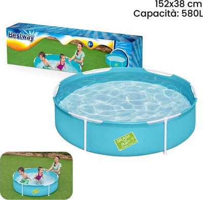 Piscina Fuori Terra Steel Pro Frame Rotonda Da 152x38 Cm 580lt Per Bambini 56283 Giochi e giocattoli/Sport e giochi all'aperto/Giochi aquatici e piscine per bambini/Canotti e gonfiabili galleggianti Trade Shop italia - Napoli, Commerciovirtuoso.it