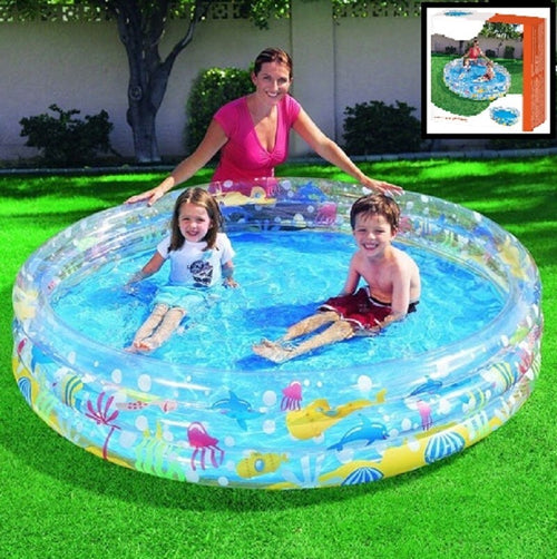 PISCINA GONFIABILE ACQUARIO 3 ANELLI 183 X 33 CM ROTONDA GIARDINO FUORI TERRA Giochi e giocattoli/Sport e giochi all'aperto/Giochi aquatici e piscine per bambini/Piscinette per bambini Trade Shop italia - Napoli, Commerciovirtuoso.it