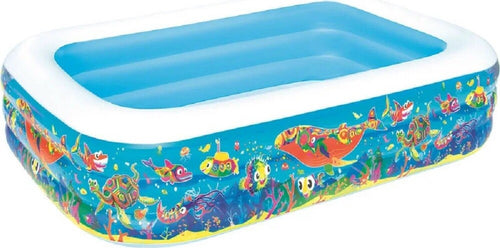 Piscina Gonfiabile Family Rettangolare 3 Anelli Fantasia Pesci 229x152x56cm 54120 Giardino e giardinaggio/Piscine vasche idromassaggio e accessori/Piscine/Piscine gonfiabili Trade Shop italia - Napoli, Commerciovirtuoso.it