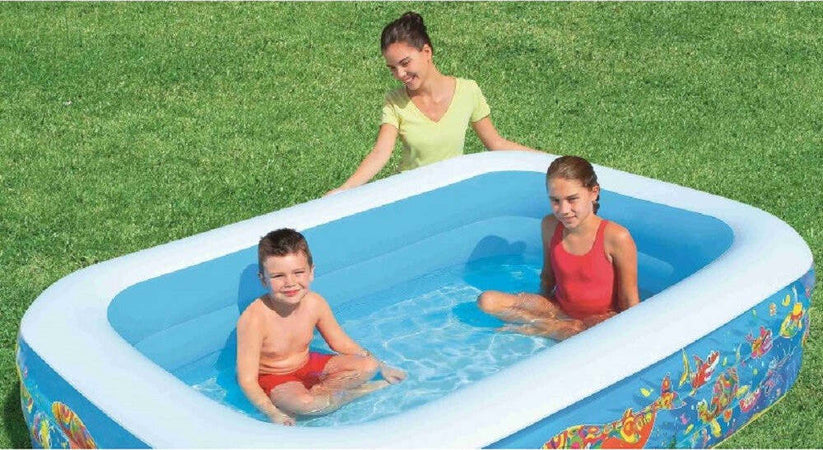 Piscina Gonfiabile Family Rettangolare 3 Anelli Fantasia Pesci 229x152x56cm 54120 Giardino e giardinaggio/Piscine vasche idromassaggio e accessori/Piscine/Piscine gonfiabili Trade Shop italia - Napoli, Commerciovirtuoso.it