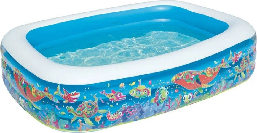 Piscina Gonfiabile Family Rettangolare 3 Anelli Fantasia Pesci 229x152x56cm 54120 Giardino e giardinaggio/Piscine vasche idromassaggio e accessori/Piscine/Piscine gonfiabili Trade Shop italia - Napoli, Commerciovirtuoso.it