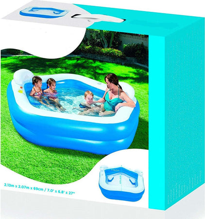 PISCINA GONFIABILE FUORITERRA 213 X 207 X 69 CM CON PORTABICCHIERI CUSCINI Giochi e giocattoli/Sport e giochi all'aperto/Giochi aquatici e piscine per bambini/Piscinette per bambini Trade Shop italia - Napoli, Commerciovirtuoso.it