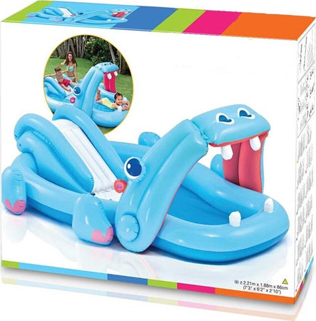 PISCINA GONFIABILE IPPOPOTAMO CON SCIVOLO PER BAMBINI 221x188x86 CM PLAYCENTER Giochi e giocattoli/Sport e giochi all'aperto/Giochi aquatici e piscine per bambini/Piscinette per bambini Trade Shop italia - Napoli, Commerciovirtuoso.it