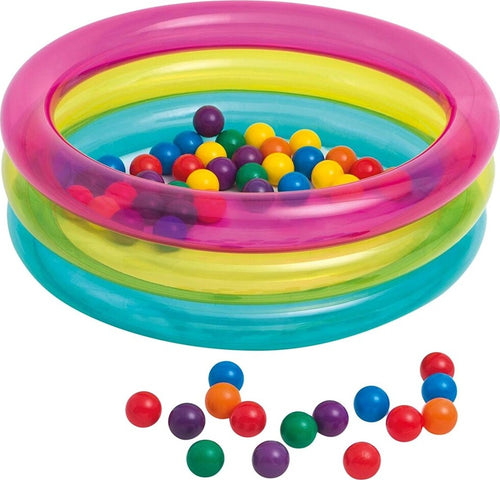 PISCINA GONFIABILE PER BAMBINI 3 ANELLI COLORATI 86X25CM CON SET PALLINE Giochi e giocattoli/Sport e giochi all'aperto/Giochi aquatici e piscine per bambini/Piscinette per bambini Trade Shop italia - Napoli, Commerciovirtuoso.it