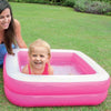 Piscina-Gonfiabile-Per-Bambini-Baby-Quadrata-2-Anelli-Rosa-85-X-85-X-23-Cm