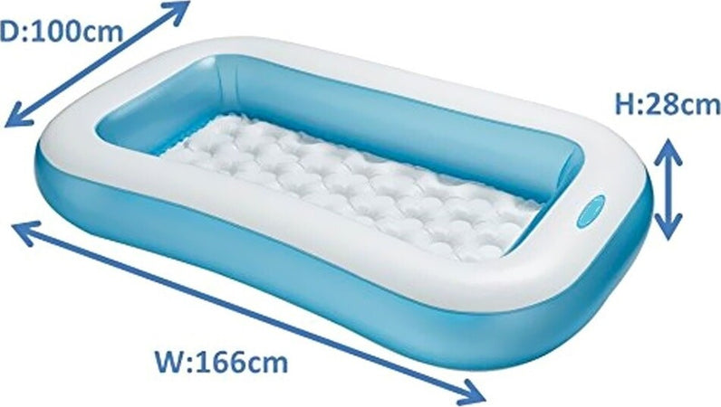PISCINA GONFIABILE PER BAMBINI BABY RETTANGOLARE 166 X 100 X 28 CM GIARDINO Giochi e giocattoli/Sport e giochi all'aperto/Giochi aquatici e piscine per bambini/Piscinette per bambini Trade Shop italia - Napoli, Commerciovirtuoso.it