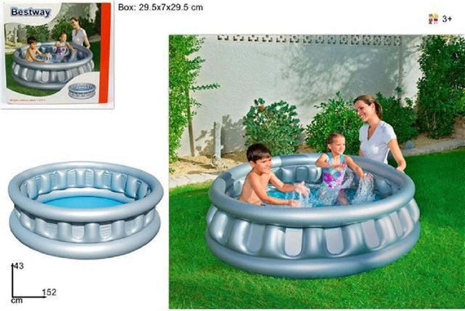 Piscina Gonfiabile Per Bambini Spaceship Astronave Silver 152x43 Cm 512 Lt 51080 Giardino e giardinaggio/Piscine vasche idromassaggio e accessori/Piscine/Piscine gonfiabili Trade Shop italia - Napoli, Commerciovirtuoso.it