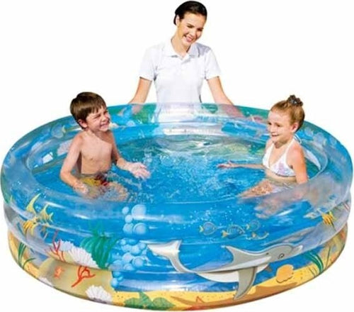 PISCINA GONFIABILE PER BAMBINI TRASPARENTE SEA LIFE 3 ANELLI 150 X 53 CM Giochi e giocattoli/Sport e giochi all'aperto/Giochi aquatici e piscine per bambini/Piscinette per bambini Trade Shop italia - Napoli, Commerciovirtuoso.it