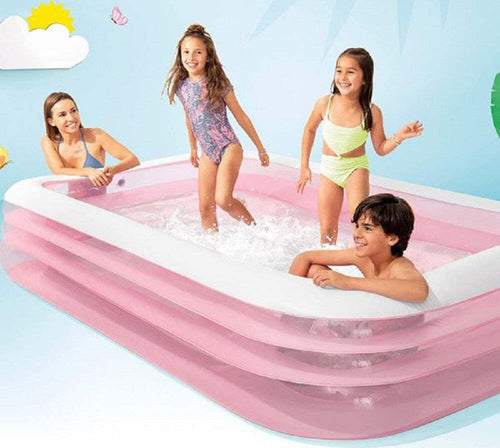 Piscina Gonfiabile Rosa Rettangolare Family Bambini 305x183x56 Cm Giardino 58487 Giochi e giocattoli/Sport e giochi all'aperto/Giochi aquatici e piscine per bambini/Canotti e gonfiabili galleggianti Trade Shop italia - Napoli, Commerciovirtuoso.it
