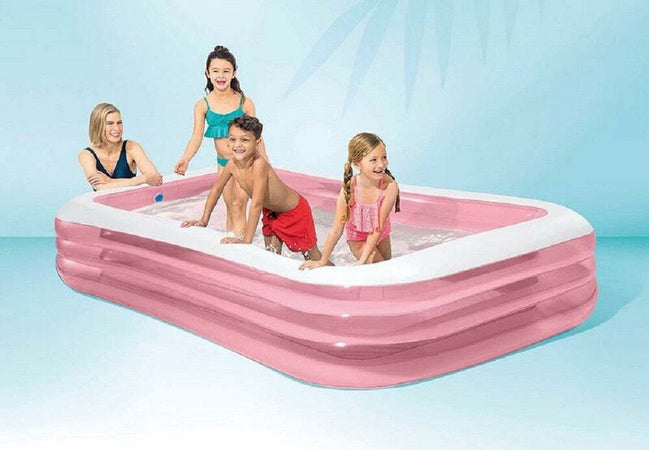 Piscina Gonfiabile Rosa Rettangolare Family Bambini 305x183x56 Cm Giardino 58487 Giochi e giocattoli/Sport e giochi all'aperto/Giochi aquatici e piscine per bambini/Canotti e gonfiabili galleggianti Trade Shop italia - Napoli, Commerciovirtuoso.it