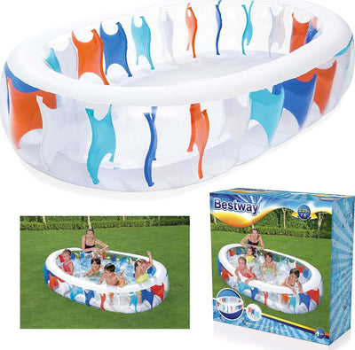 Piscina Ovale Gonfiabile 229x152x51 Cm Bordi Spessi Per Famiglia Bambini Estate Giocattoli e infanzia > Piscine > Piscine Gonfiabili Trade Shop italia - Napoli, Commerciovirtuoso.it