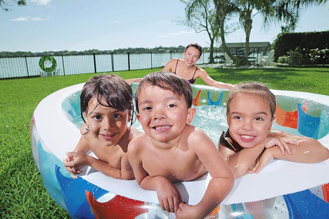 Piscina Ovale Gonfiabile 229x152x51 Cm Bordi Spessi Per Famiglia Bambini Estate Giocattoli e infanzia > Piscine > Piscine Gonfiabili Trade Shop italia - Napoli, Commerciovirtuoso.it