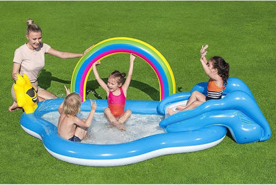 Piscina Per Bambini Arcobaleno 2 Anni+ Gonfiabile 257x145x91cm Con Scivolo 53092 Giochi e giocattoli/Sport e giochi all'aperto/Giochi aquatici e piscine per bambini/Canotti e gonfiabili galleggianti Trade Shop italia - Napoli, Commerciovirtuoso.it