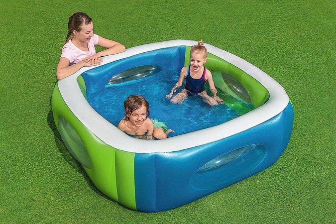 Piscina Per Bambini Window Multi Color Con Oblo' 168x168x56 Cm Piscinetta 51132 Giardino e giardinaggio/Piscine vasche idromassaggio e accessori/Piscine/Piscine gonfiabili Trade Shop italia - Napoli, Commerciovirtuoso.it