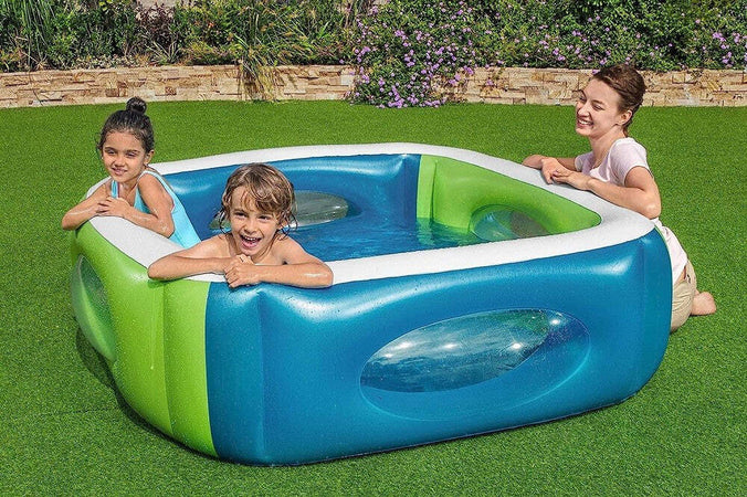 Piscina Per Bambini Window Multi Color Con Oblo' 168x168x56 Cm Piscinetta 51132 Giardino e giardinaggio/Piscine vasche idromassaggio e accessori/Piscine/Piscine gonfiabili Trade Shop italia - Napoli, Commerciovirtuoso.it