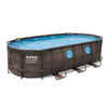 Piscina Power Steel Swim Vista ovale in acciaio con oblò 549x274x122 cm