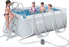 Piscina rettangolare 2.82m x 1.96m x 84cm con pompa e scaletta da giardino e veranda