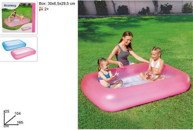 Piscina Rettangolare Aquababe Con Fondo Gonfiabile 165x104x25 Cm 2 Colori 51115 Giochi e giocattoli/Sport e giochi all'aperto/Giochi aquatici e piscine per bambini/Canotti e gonfiabili galleggianti Trade Shop italia - Napoli, Commerciovirtuoso.it