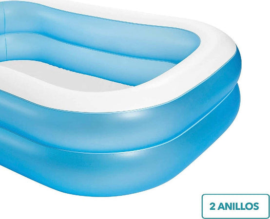 Piscina Rettangolare Gonfiabile Family 2 Anelli 203x152x48 Cm 540lt Estate 57180 Giochi e giocattoli/Sport e giochi all'aperto/Giochi aquatici e piscine per bambini/Canotti e gonfiabili galleggianti Trade Shop italia - Napoli, Commerciovirtuoso.it