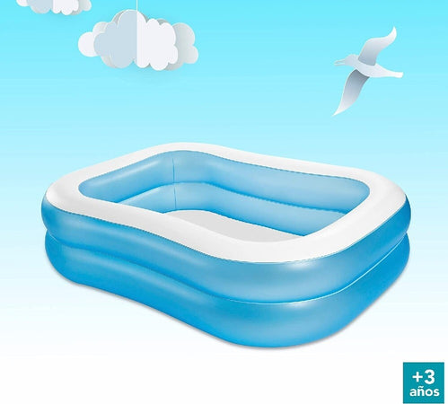 Piscina Rettangolare Gonfiabile Family 2 Anelli 203x152x48 Cm 540lt Estate 57180 Giochi e giocattoli/Sport e giochi all'aperto/Giochi aquatici e piscine per bambini/Canotti e gonfiabili galleggianti Trade Shop italia - Napoli, Commerciovirtuoso.it