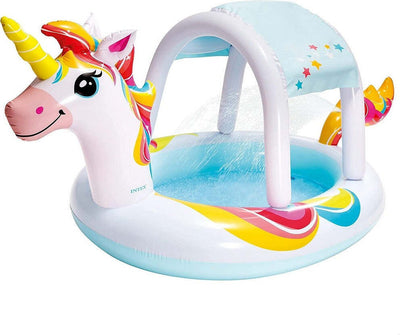 Piscina Spruzzo Baldacchino Forma Unicorno Gonfiabile 254x132x109cm Bambini 58435 Giochi e giocattoli/Sport e giochi all'aperto/Giochi aquatici e piscine per bambini/Canotti e gonfiabili galleggianti Trade Shop italia - Napoli, Commerciovirtuoso.it